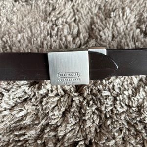 Coach Skinny leather belt, women’s, brown, SMALL